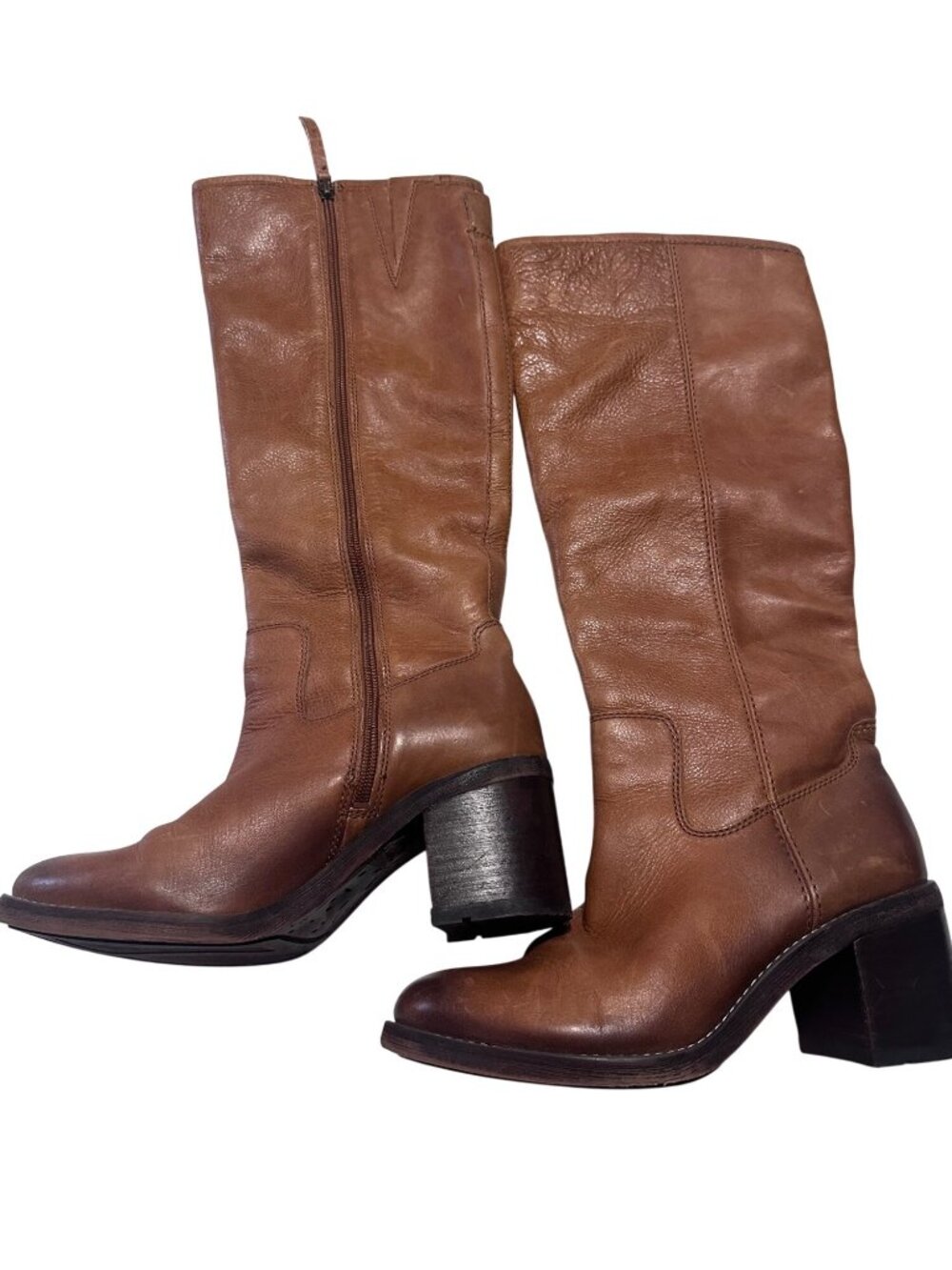 Franko Sarto brown tall leather boots 8M